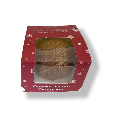 Caramel Filled Chocolate Christmas Bauble Caramel Filled Chocolate Christmas Bauble