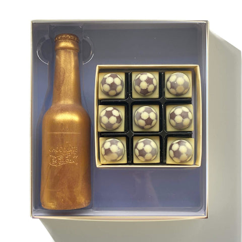 Chocolate Beer Bottle And Footballs Chocolate Beer Bottle And Footballs
