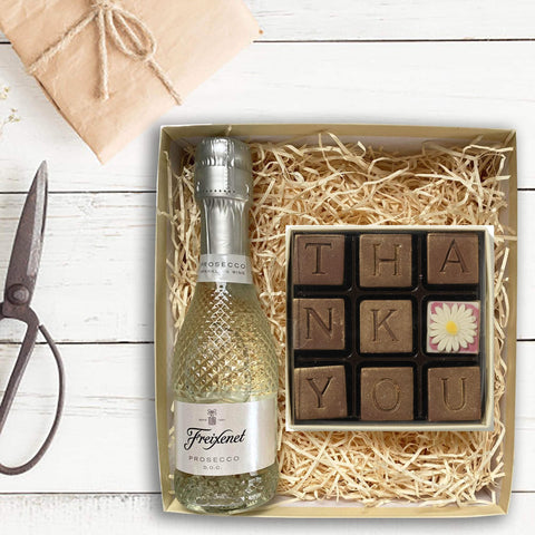 Prosecco And Chocolate Thank You Gift Box
