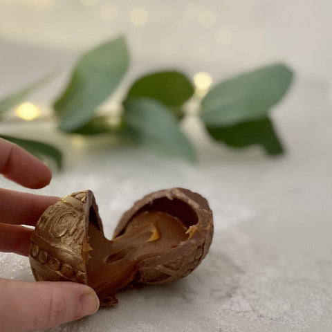 Caramel Filled Chocolate Christmas Bauble Caramel Filled Chocolate Christmas Bauble
