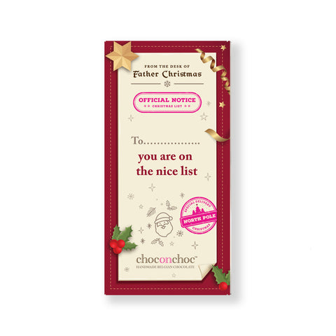 On the Nice List Chocolate Bar On the Nice List Chocolate Bar