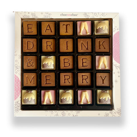 Eat, Drink & Be Merry Chocolate Message Box Eat, Drink & Be Merry Chocolate Message Box