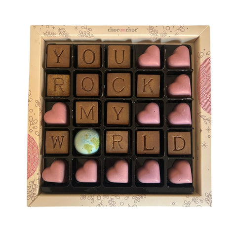 You Rock My World Chocolate Message You Rock My World Chocolate Message