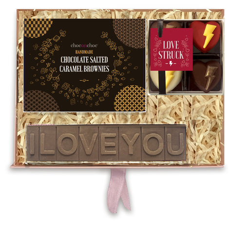 Love Struck Hamper with Salted Caramel Brownie Love Struck Hamper with Salted Caramel Brownie