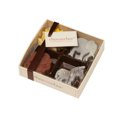 Lion, Zebra, Elephant And Monkey Chocolate Box