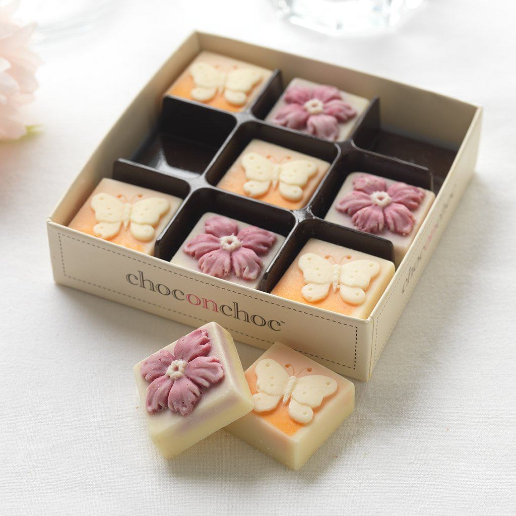 Chocolate Butterflies And Flowers