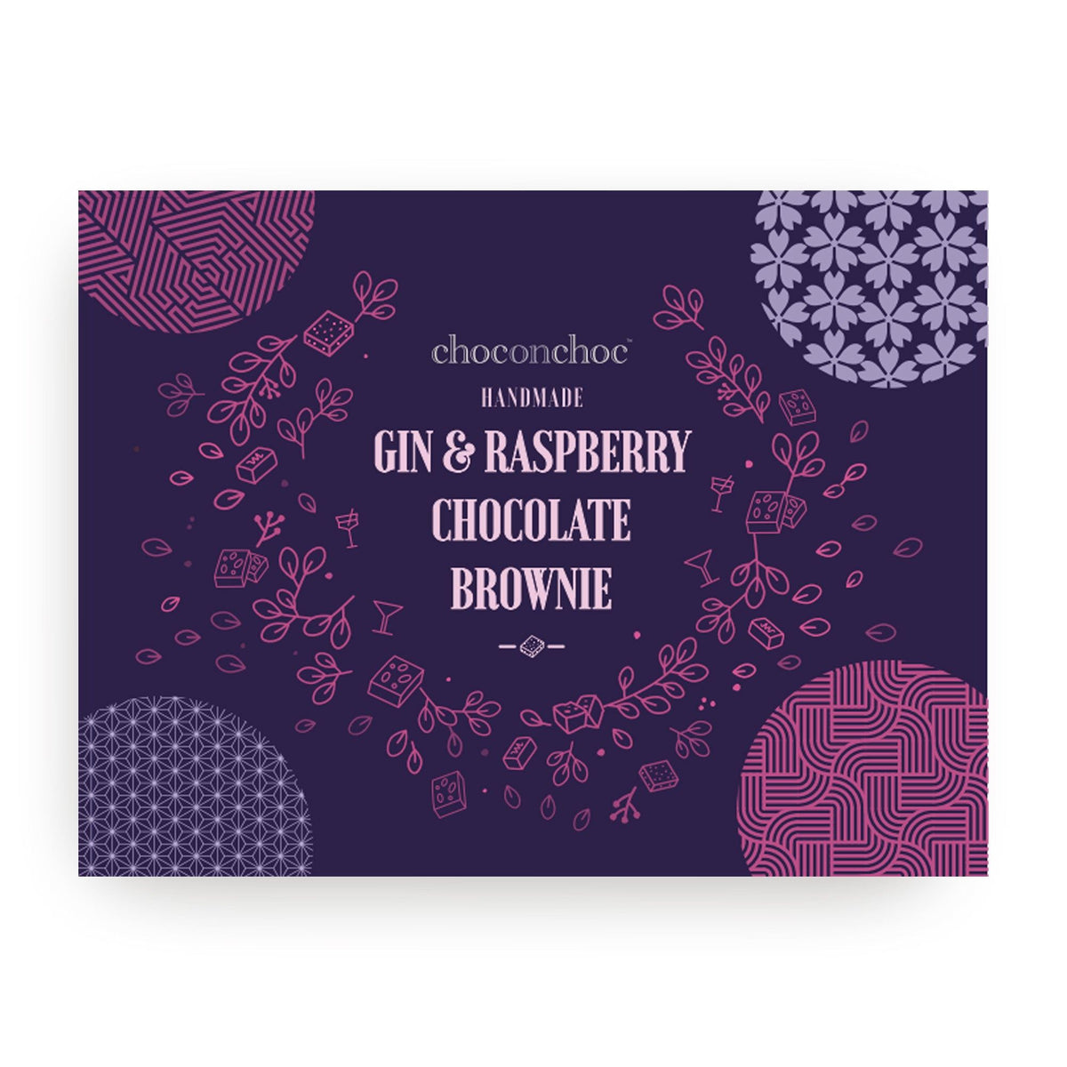 Gin and Raspberry Chocolate Brownie