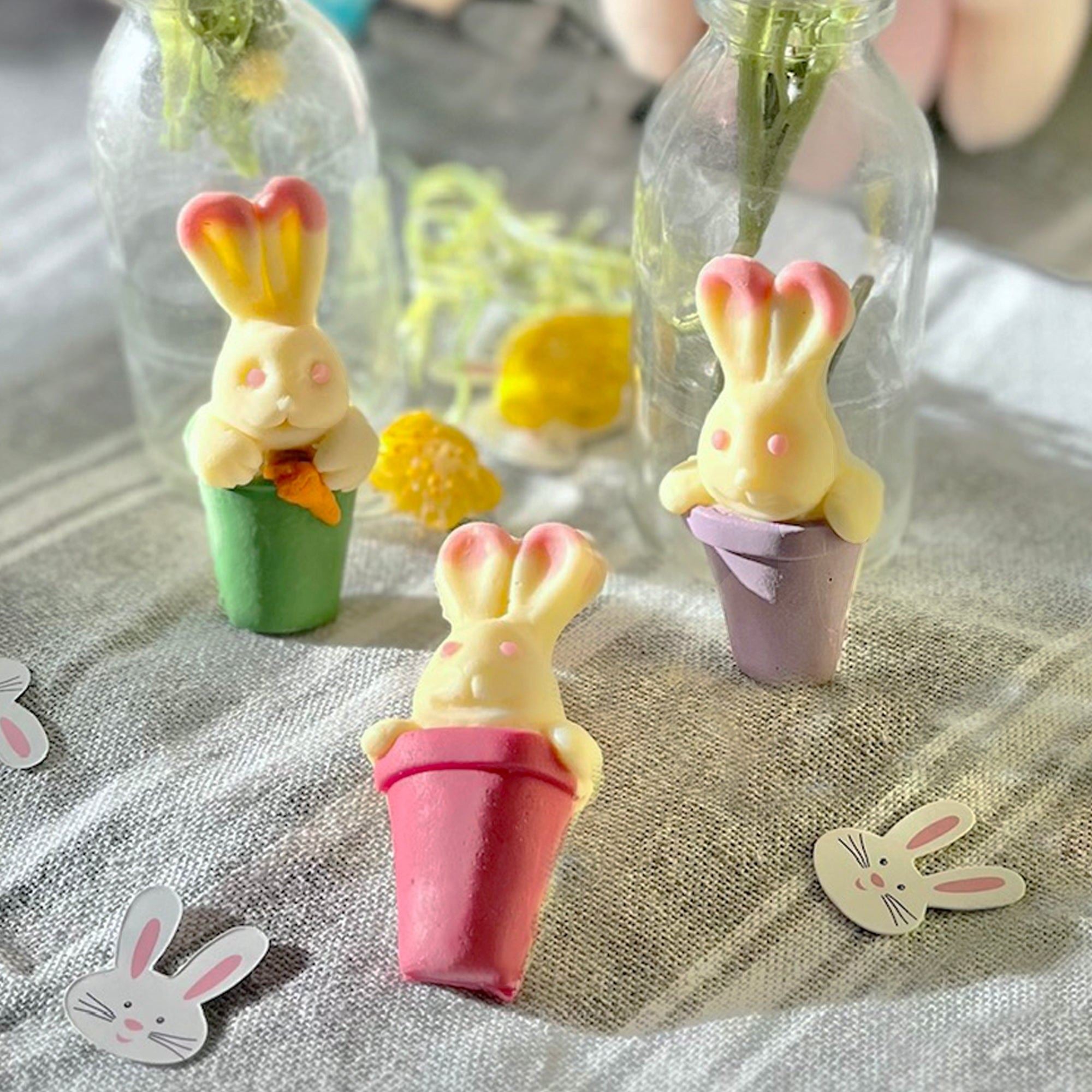 Three Chocolate Bunnies