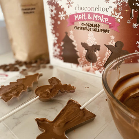 Melt And Make Your Own Chocolate Christmas Lollipops