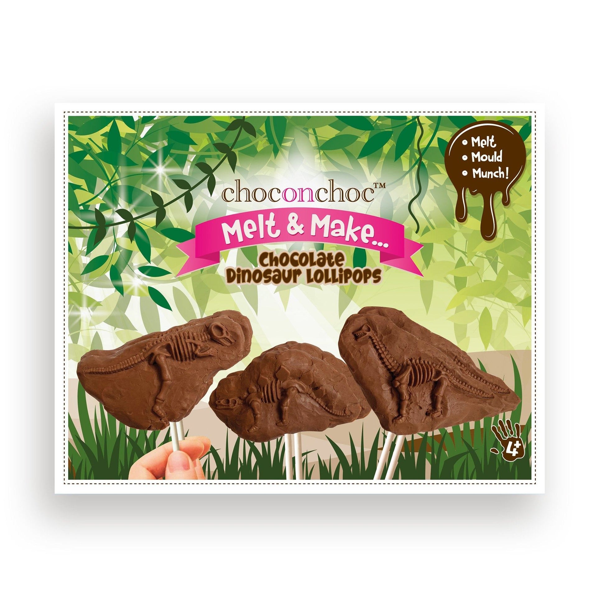 Melt Make Your Own Chocolate Dinosaur Lollipops