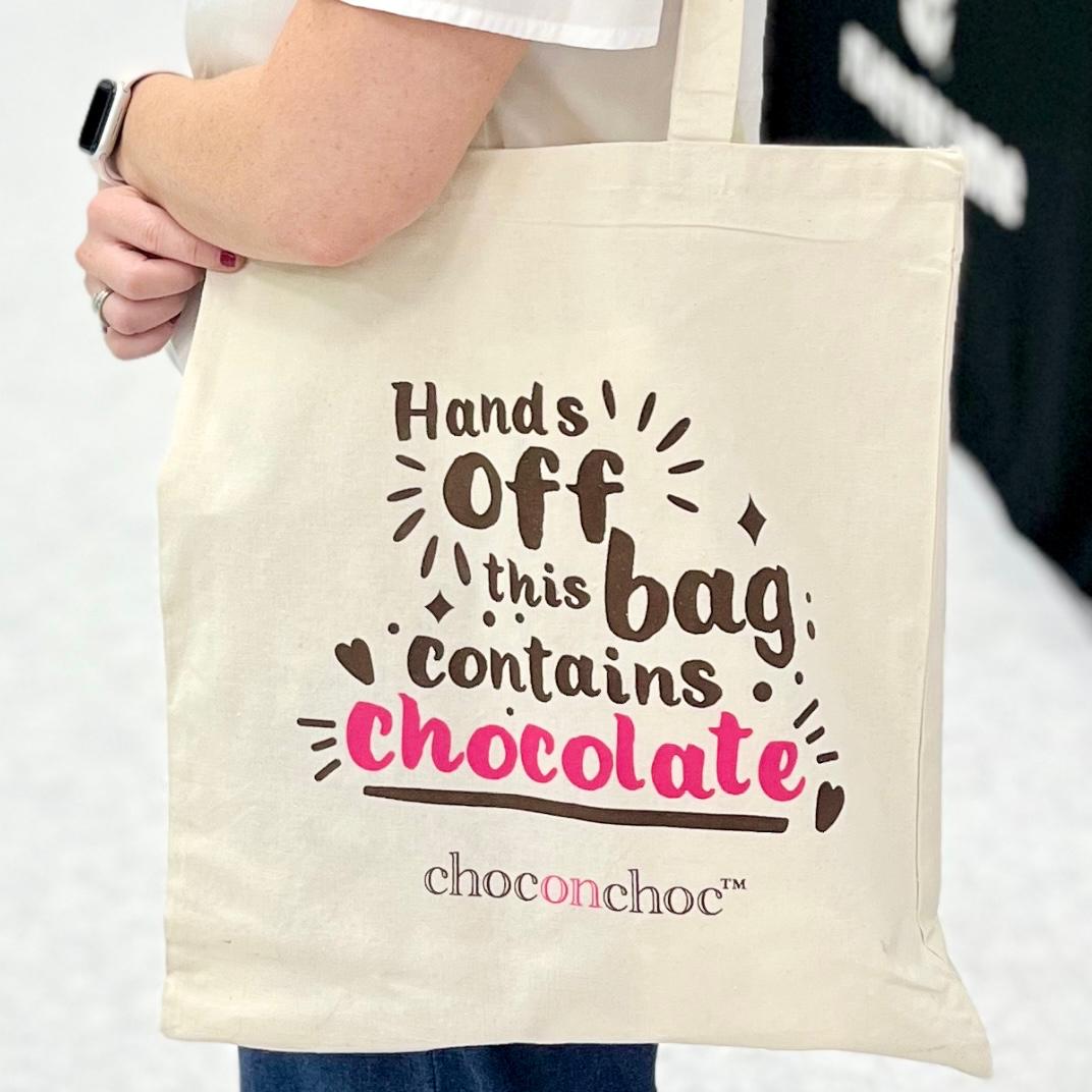 Hands Off This Bag Contains Chocolate Tote Bag