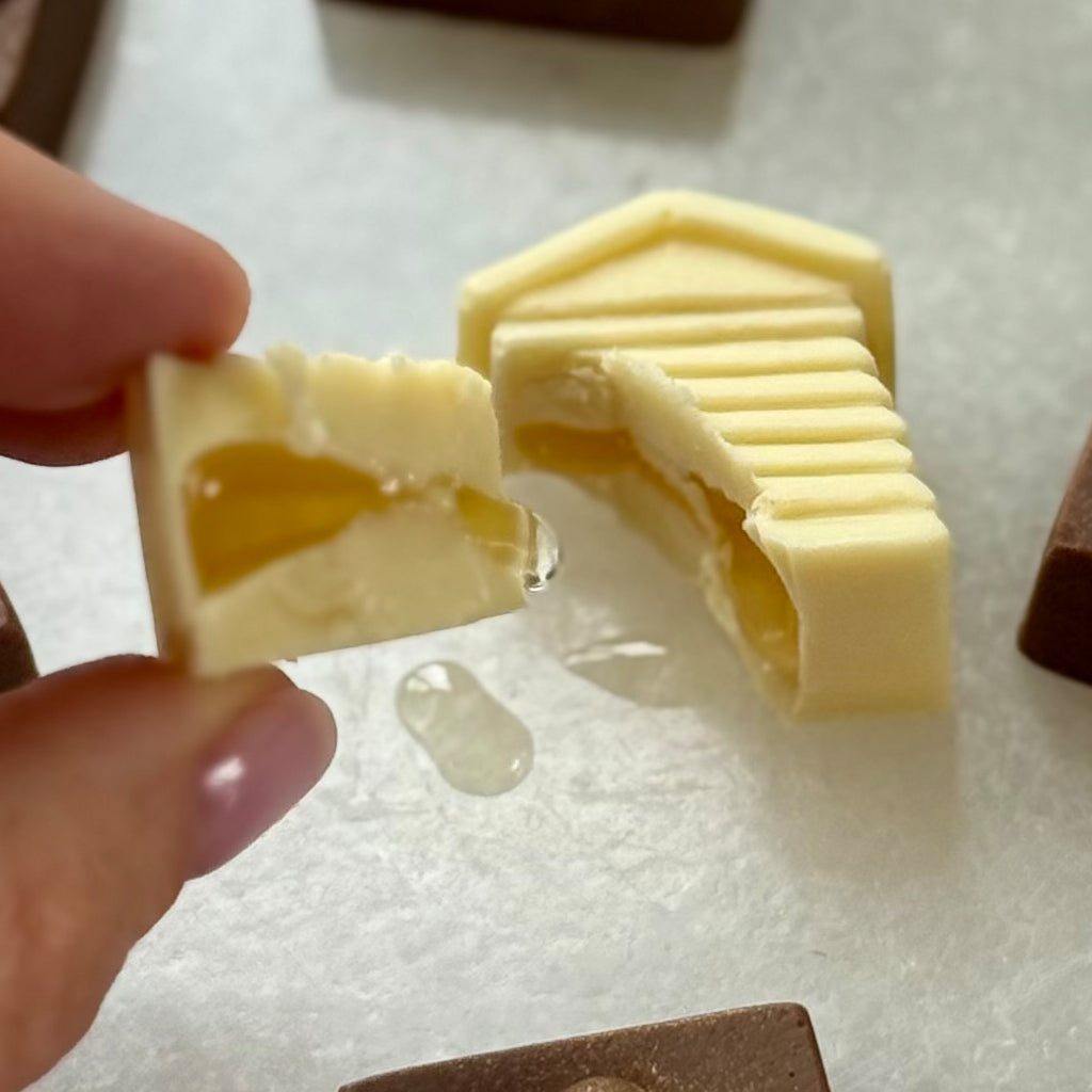 Chocolate Bees with a Honey filled Hive