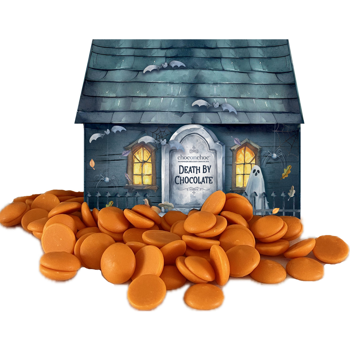 Haunted House - Orange Chocolate Buttons