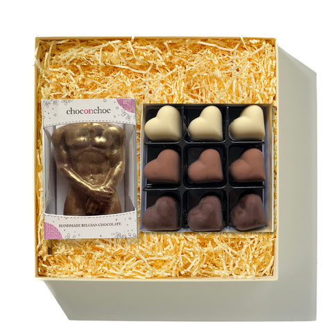 Chocolate Male Body & Assorted Hearts