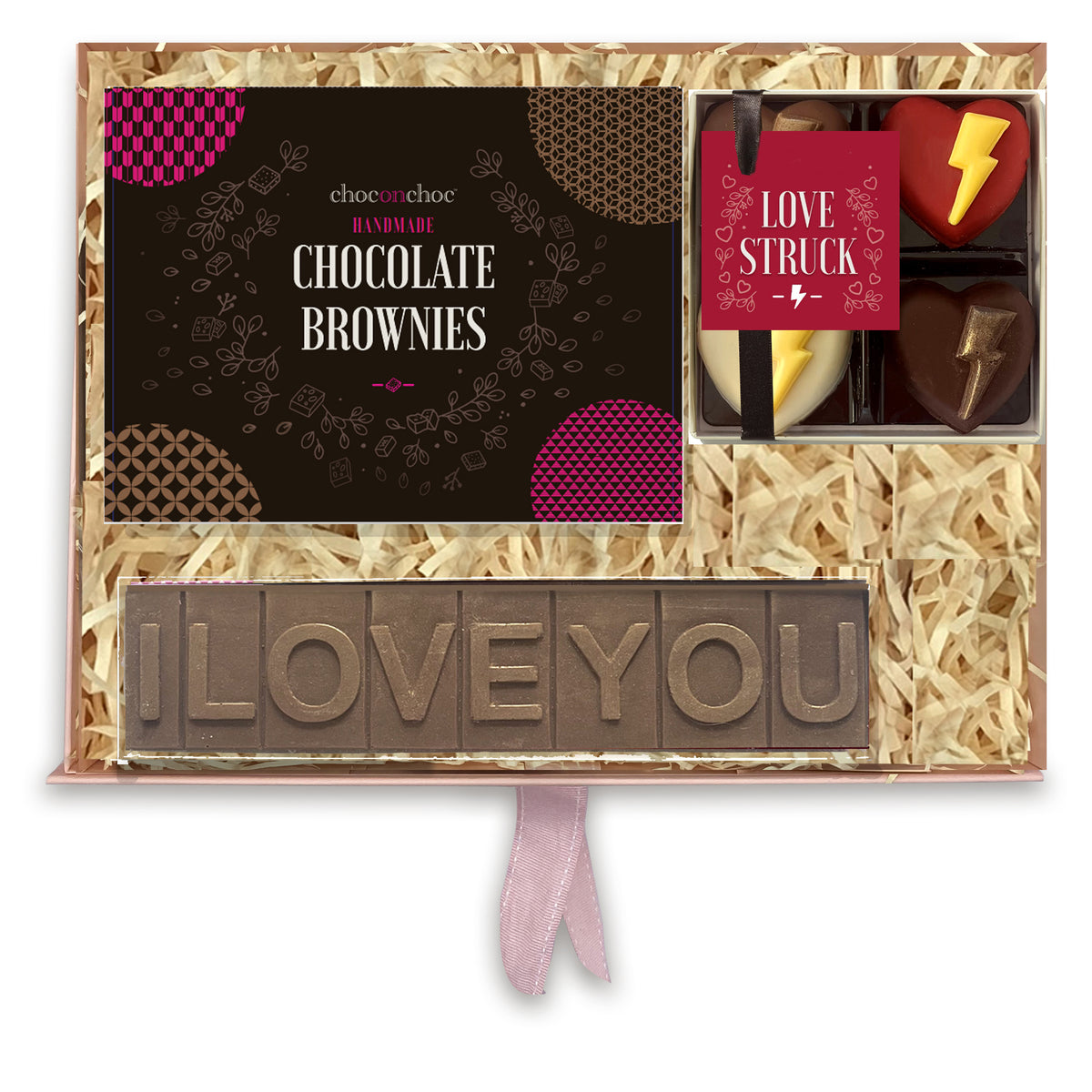 Love Struck Hamper with Chocolate Brownie