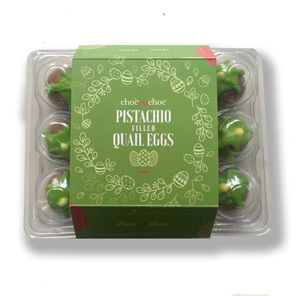 Pistachio Filled Drippy Quails Eggs