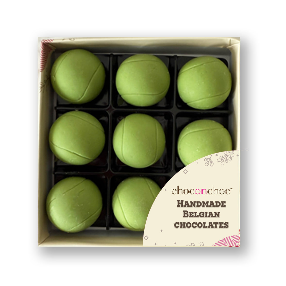 Nine Caramel Filled Chocolate Tennis Balls