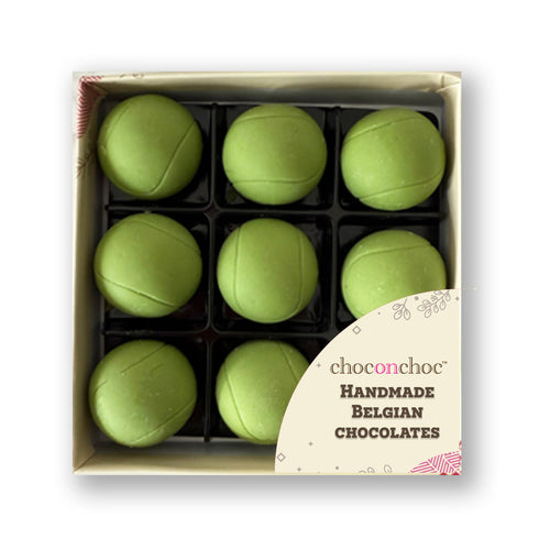 Nine Caramel Filled Chocolate Tennis Balls
