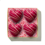 Four CandyFloss filled Chocolate Hearts