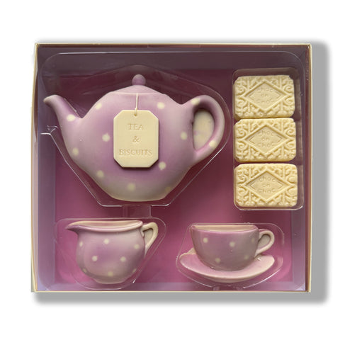 Chocolate Teapot and Biscuit Set