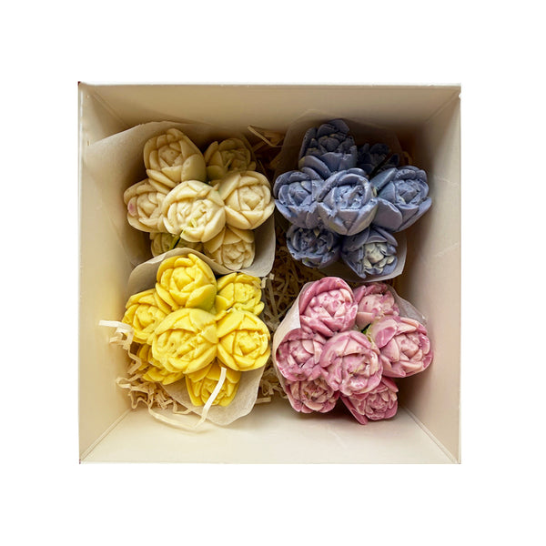 Four Bunches of Chocolate Tulips