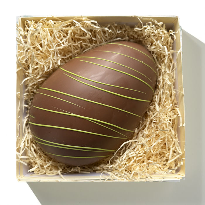 Giant Pistachio and Candyfloss Easter Egg Half