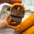 Three Caramel Filled Chocolate Carrots