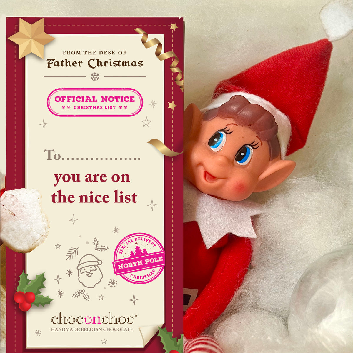 On the Nice List Chocolate Bar