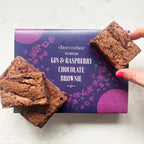 Gin and Raspberry Chocolate Brownie