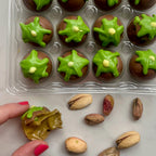 Pistachio Filled Drippy Quails Eggs