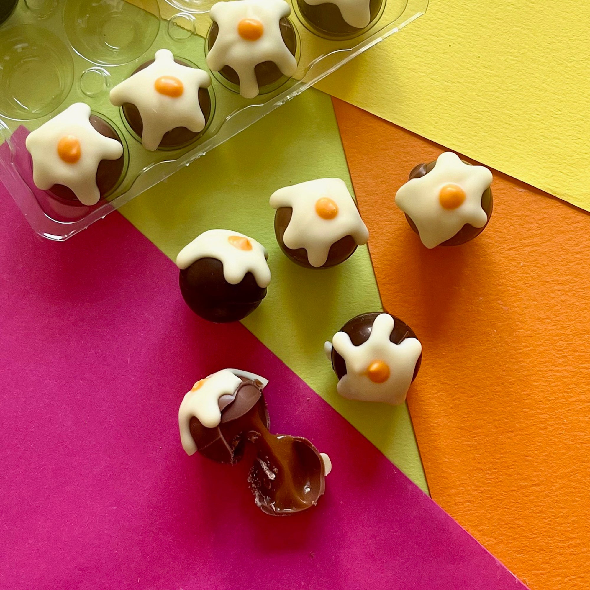 Caramel Filled Drippy Quails Eggs