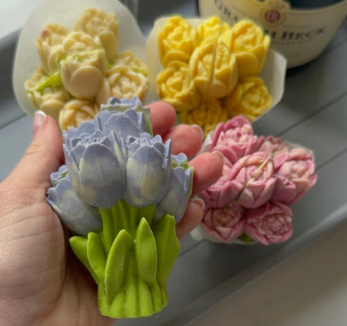 Four Bunches of Chocolate Tulips