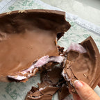 Giant Nutella and Candyfloss Easter Egg Half