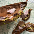 Giant Pistachio and Candyfloss Easter Egg Half