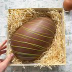 Giant Pistachio and Candyfloss Easter Egg Half