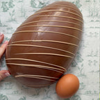 Giant Biscoff and Candyfloss Easter Egg Half