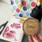 Chocolate Birthday Coin Card - Pink
