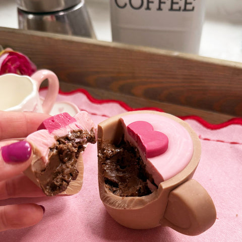 Chocolate Love Cup filled with Coffee Ganache
