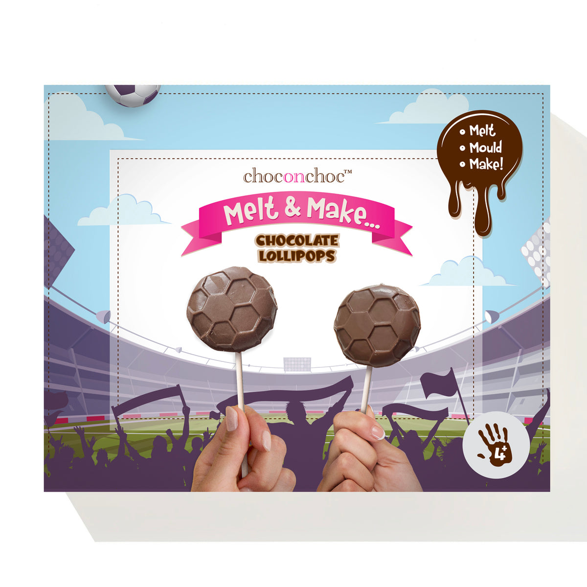 Melt & Make Chocolate Football Lollies