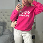 Powered by Chocolate sweatshirt Pink