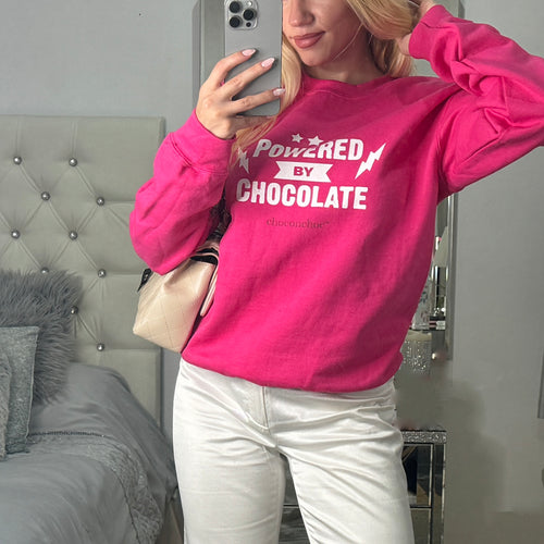 Powered by Chocolate sweatshirt Pink
