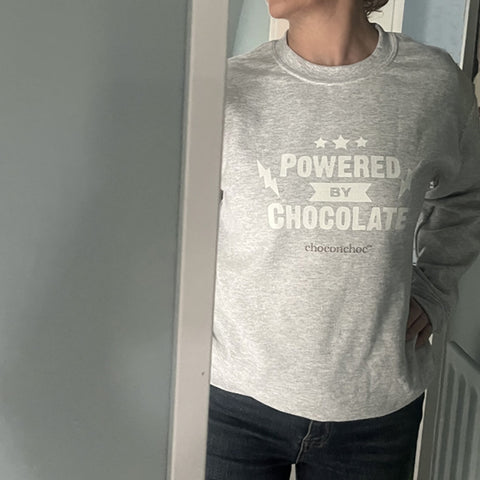 Powered by Chocolate sweatshirt Grey