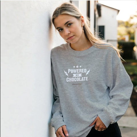 Powered by Chocolate sweatshirt Grey
