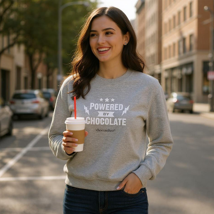 Powered by Chocolate sweatshirt Grey