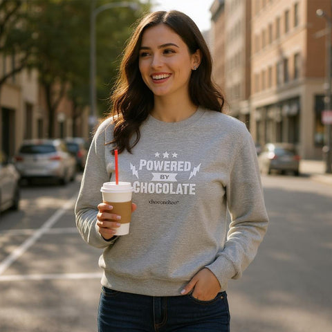 Powered by Chocolate sweatshirt Grey