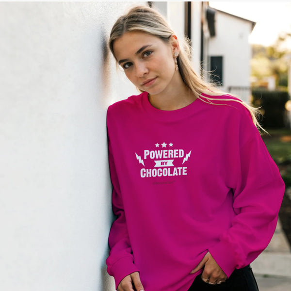 Powered by Chocolate sweatshirt Pink