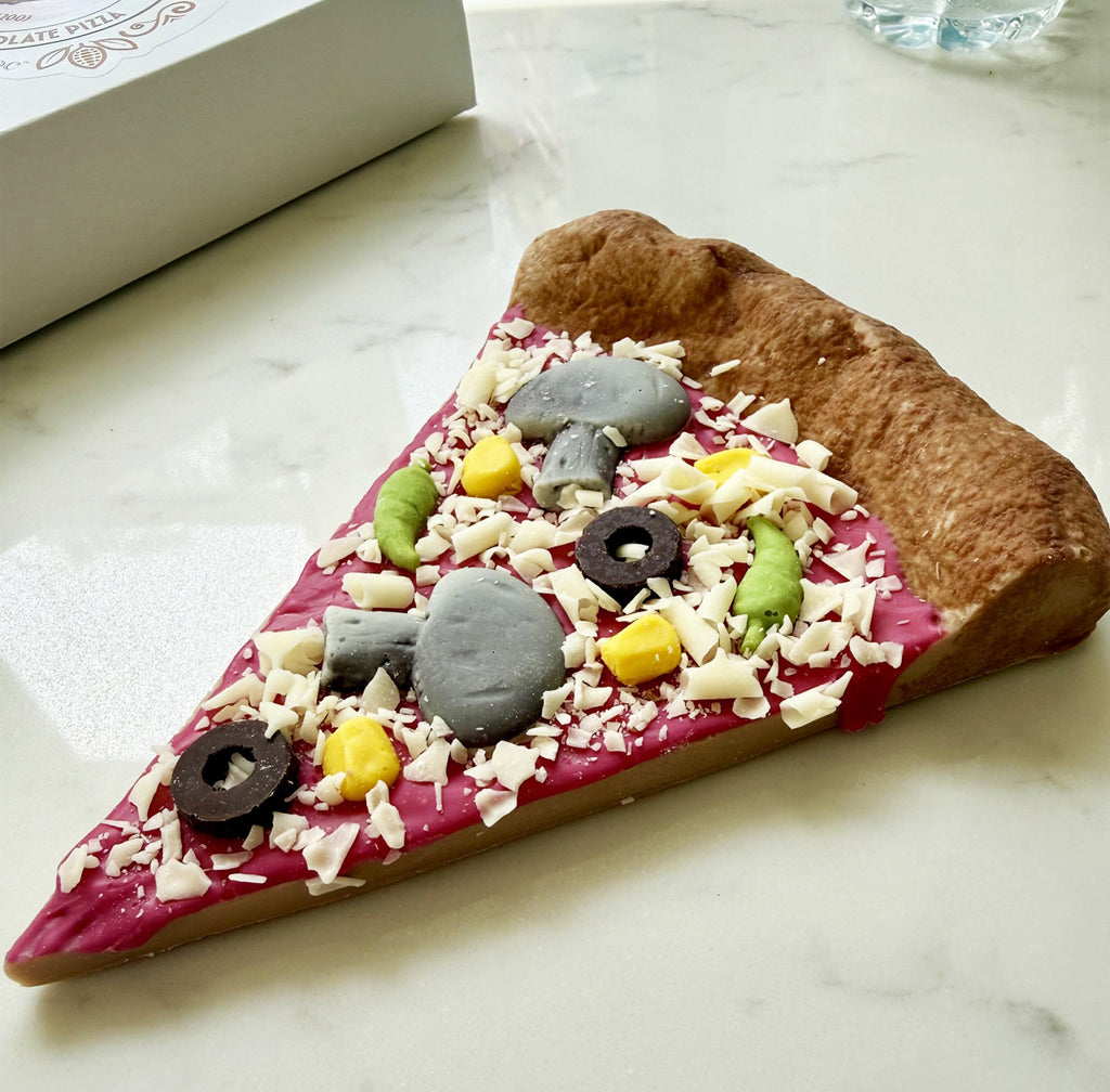 Chocolate Veggie Pizza Slice