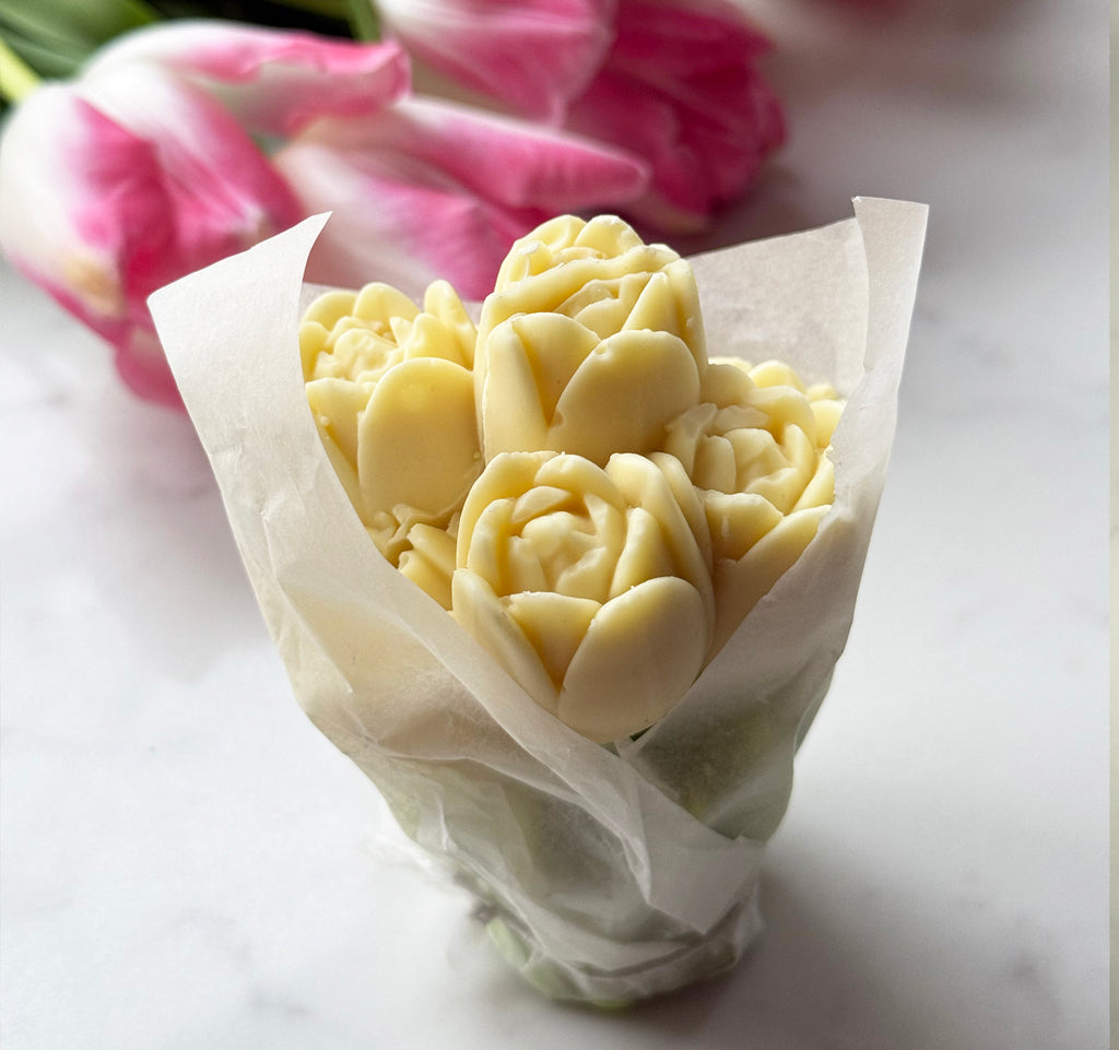 White Chocolate Bunch of Tulips