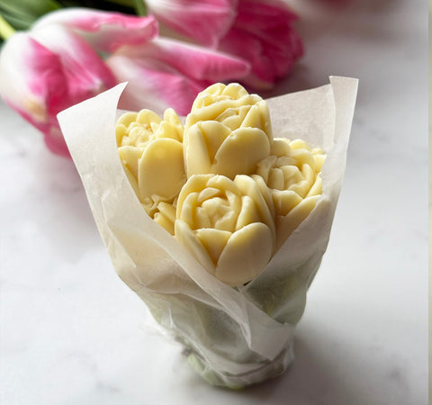 White Chocolate Bunch of Tulips