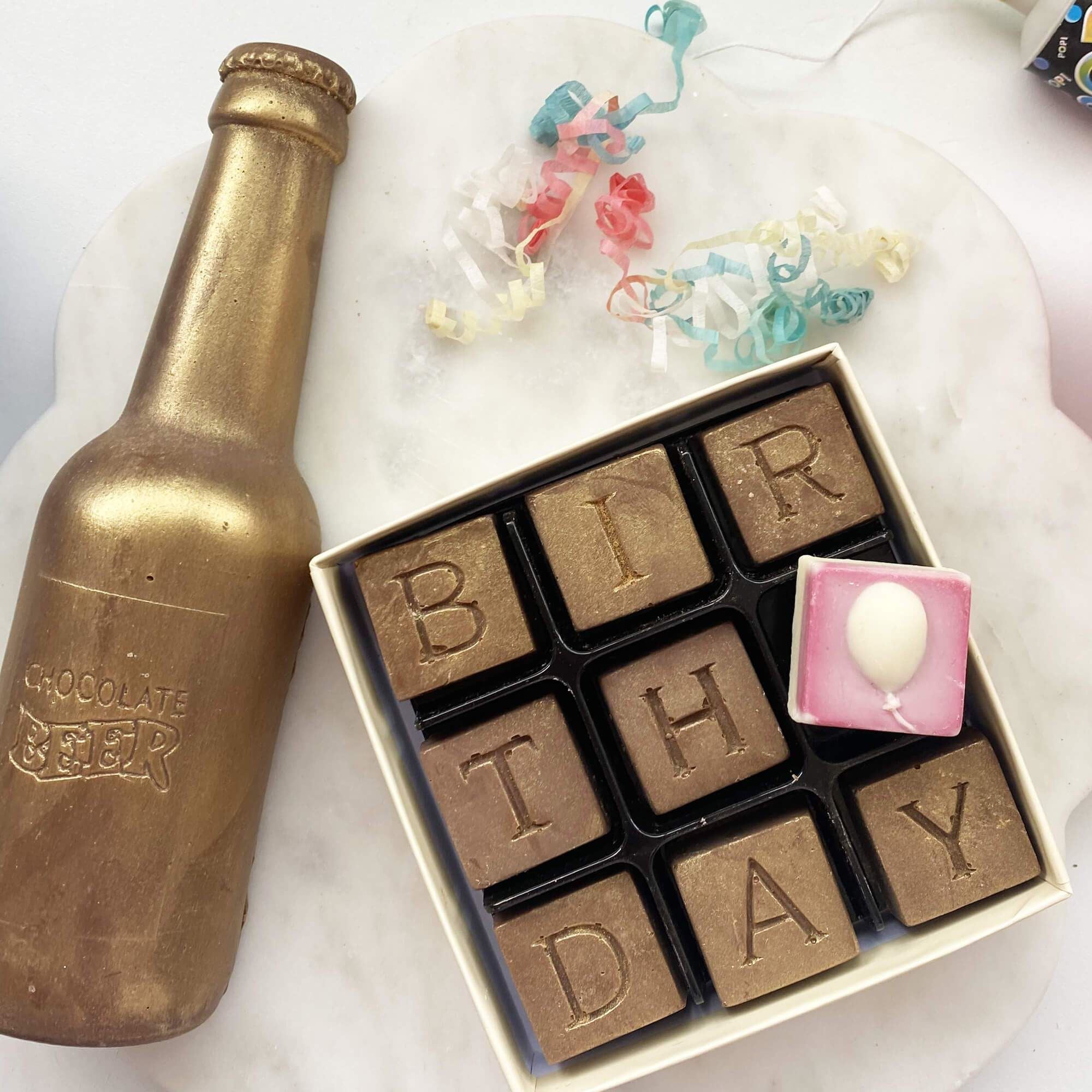 Chocolate Birthday And Beer Gift Box